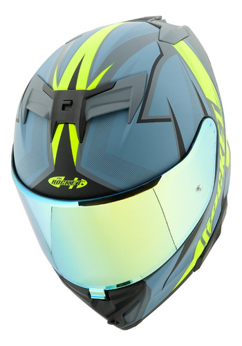 Casco Integral Joe Rocket Rkt210 Reactor + Mica Iridium Azul Marino Lisa Xl