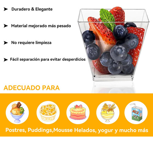 50 Tazas Tazas De Postre De 5 Onzas,vasitos Para