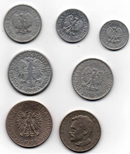 Polonia Set De 7 Monedas  