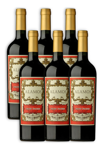 Vino Alamos Cabernet Sauvignon 750ml. Caja 6 Botellas