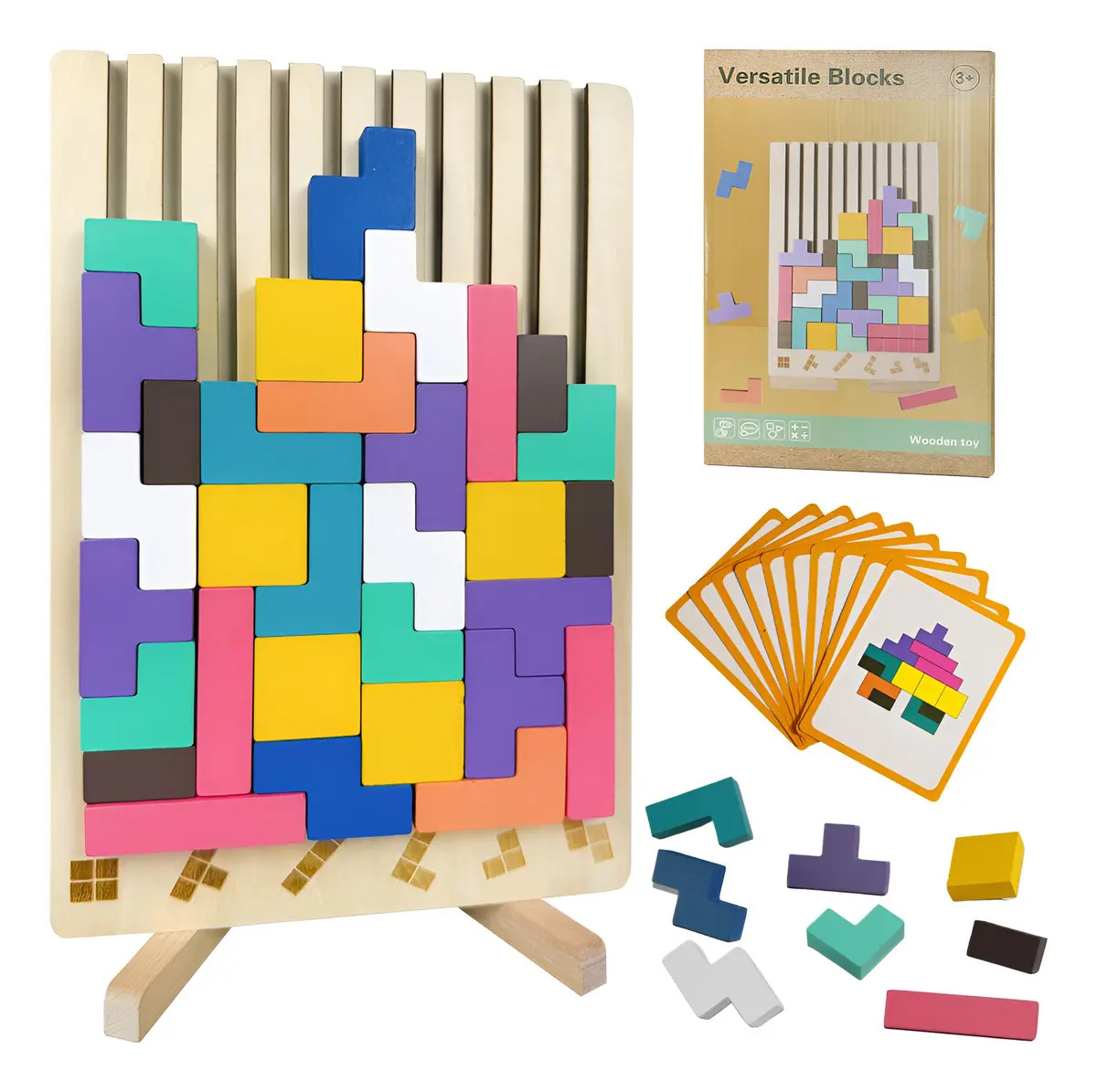 Rompecabezas De Madera Apilable, Rompecabezas Montessori De
