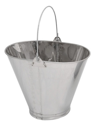Bebedouro Para Animais De Estimação Eliza Balde Ordenha Oval Com Capacidade De 12l Prateado