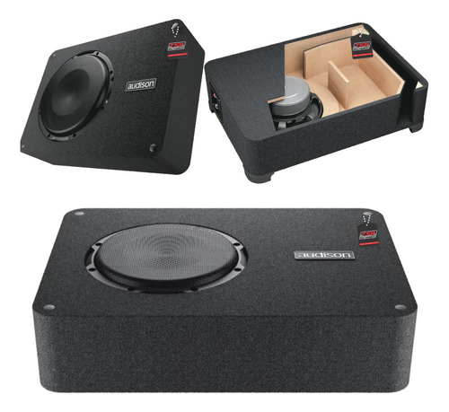 Caixa Slim Subwoofer Audison 250w Rms 8 Polegadas Apbx8r Cor Preto