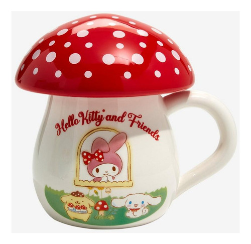 Sanrio Hello Kitty & Friends Figural Mushroom (taza Con Tapa