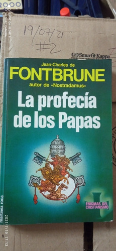 Libro La Profecía De Los Papas. Jean Charles De Fontbrune