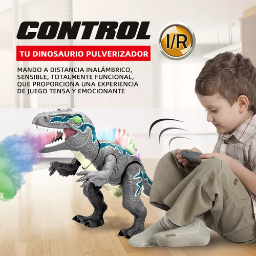 Lictin Dinosaurio Robot De Juguete Para Niños Mayores De 3 Años, Gran T-rex Con Luz Y Sonido Rugiente Realista,que Camina Y Baila Con Control Remoto