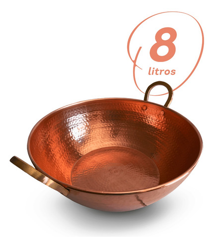 Tacho De Cobre 8 Litro Peça Nobre Além De Útil E Decorativo!
