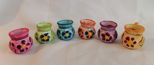 50 Jarritos Miniatura De Barro Tequileros, Shots O Juguete
