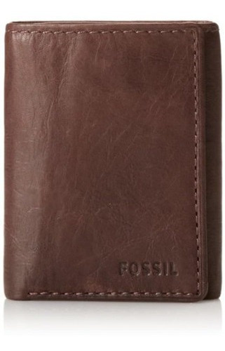 Cartera Triple De Cuero Fossil Ingram Para Hombre