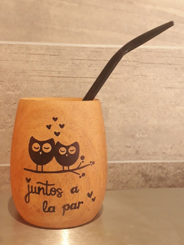 Imagen 3 de 10 de Mate Algarrobo Huevito Yuco +bombilla (opción Personalizado)