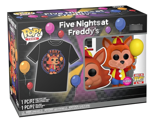 Funko Pop! Foxy Fnaf + T-shirt (talle S)