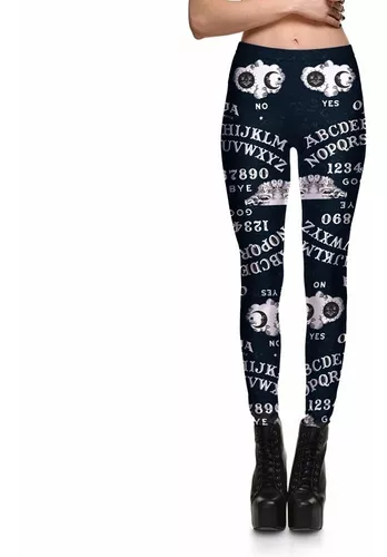 Leggings Ouija Ropa Gótica Rock Wicca Biker