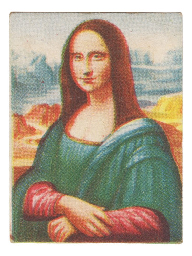 Arte 1948 Figurita De La Gioconda Leonardo Da Vinci Uruguay