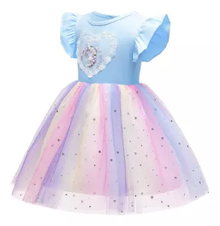 Vestido De Princesa De Tul Con Diseño De Unicornio Para Niña