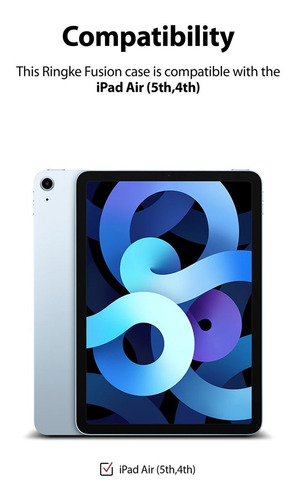 Funda Para iPad Air 4 10.9 Ringke Fusion Antigolpe Original
