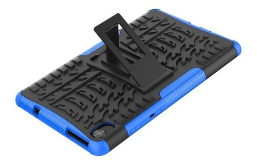 Mica + Funda Rudo Llanta Para Lenovo Tab M8 Hd Tb-8505/8506 Color Azul