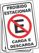 Comprar 2 Placas Proibido Estacionar Carga E Descarga Sinalização
