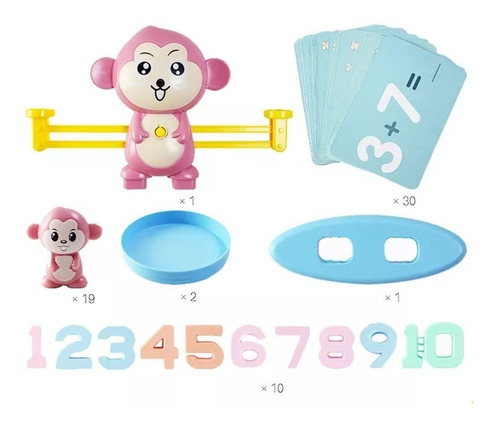 Juego Didácticos De Estimulación Para Niños Modelo Mono Rosa