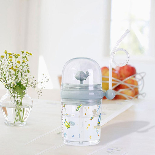 Vaso De Agua Para Bebé De 260 Ml Con Pajita A Prueba De
