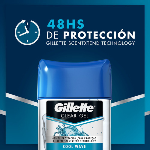 Desodorante Gillette Clear Gel Cool Wav - Gr a $177