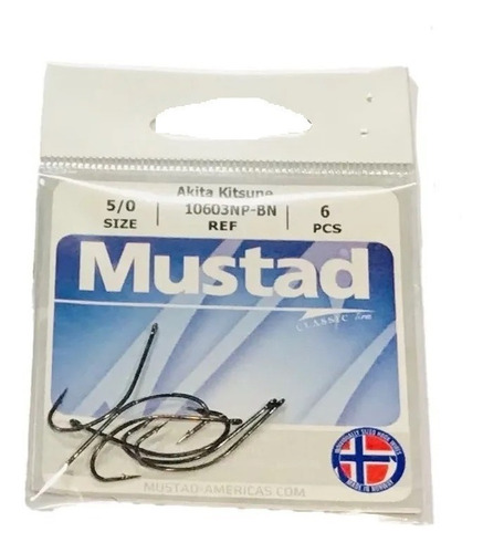 Anzuelos Mustad Akita Kitsune 10603 Np N° 5/0 Pejerrey