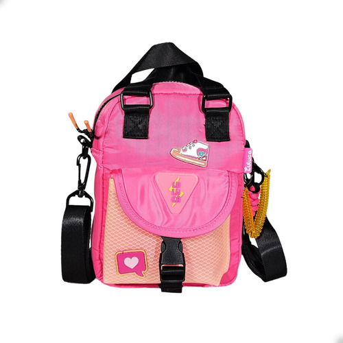 Bolsa Rosa Infantil Menina Tiracolo Bag Luluca Desenho Do Tecido Lisa