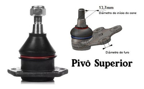Kit Pivô S10 Blazer 2005 2006 Terminal Direção Bucha Bieleta