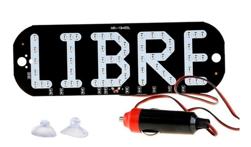 Letrero Taxi Libre Led Chupo Encendedor 12-24v Auto