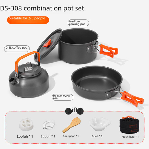 Set De Estufa Portátil Para Acampar Con Utensilios De Cocina