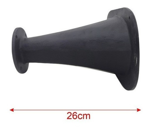 Imagem 5 de 5 de Corneta Kallaus Alumínio Boca Oval Cone Longo Preto Flange