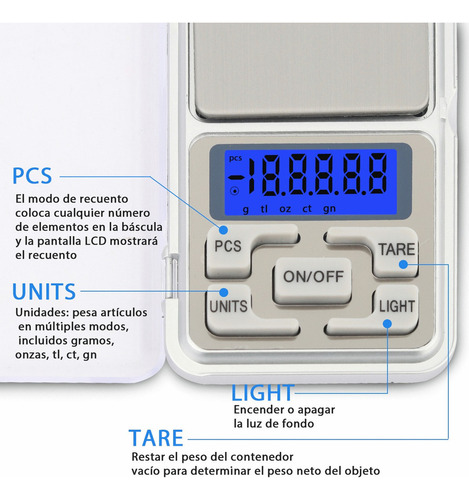 Fjl Báscula Digital Gramera De 0.01gr X 500 Gramos 0.01gr