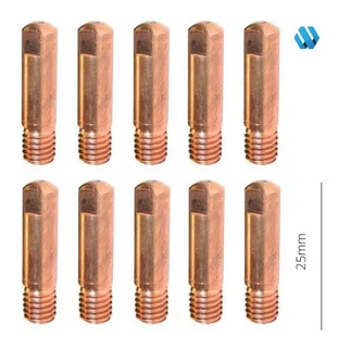 Pico Tubo De Contacto Torcha Mig15 150a M6x25 0,9mm Pack 10