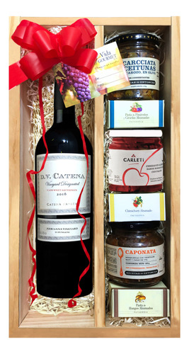 Caja De Madera  Vinos Catena Adrinna Set  Vinos Regalos