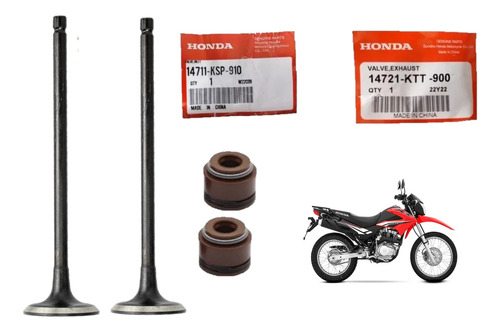 Valvulas De Admision Y Escape Para Honda Xr150 Originales!!