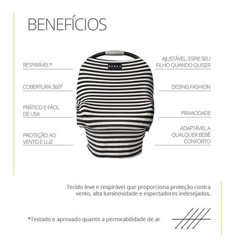 Capa Multifuncional Penka ® Cover Felix - Para Mamãe E Bebê