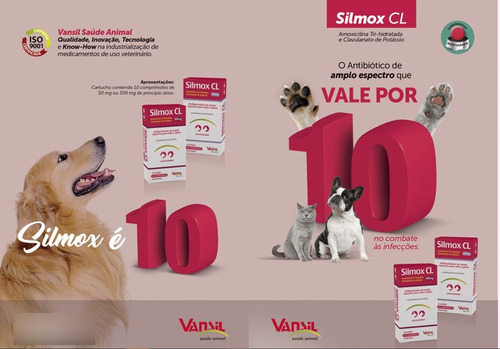 Antimicrobiano Silmox 150mg Com 10 Comprimidos Vansil