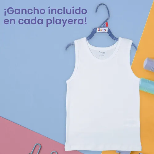 Camiseta Interior Para Ni o Blanca De Algod n 5 Piezas