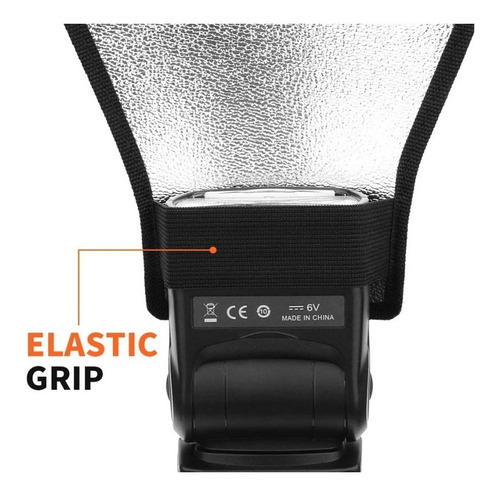 Difusor Reflector Flash Softbox Plata / Blanco Para Cano