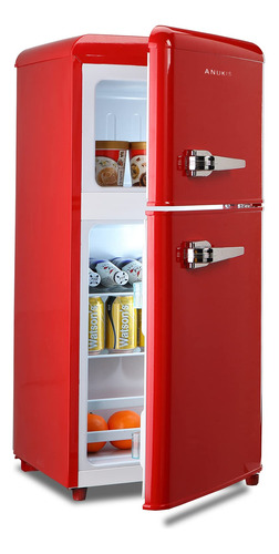 Anukis Mini Refrigerador Con Congelador De 3.5 Pies Cubicos 