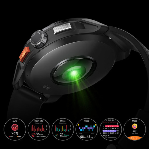 Haylou Solar Ultra Gps Smart Watch 1,6' Pantalla Amoled Llamadas Bluetooth 5atm Resistencia Al Agua, Ls23, Color Negro