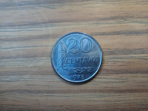 Moneda Antigua De Brasil Año 1978 De 20 Centavos