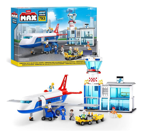 Bloques Para Armar Aeropuerto Zuru Max City Box 793 Piezas