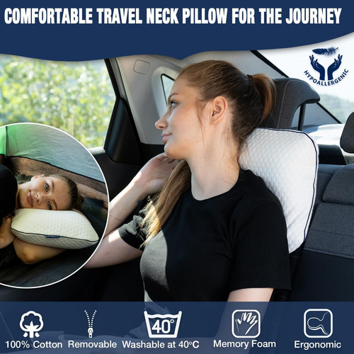 Alkamto Viajes Y Acampando Almohada De Espuma De Memoria Cóm