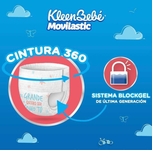 Pañales - Kleenbebé Movilastic - Etapa5 Unisex - 80 Pzas -