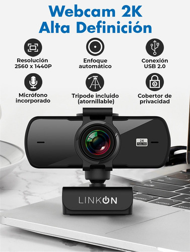 Cámara Web De 2 K, Transmisión En Vivo De Computadora, Video