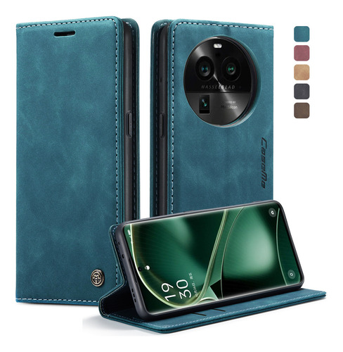 Genérica Leather case - Azul - OPPO FindX6 Pro