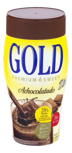 Cacau em pó Gold Premium Sweet sem glúten pote 200 g