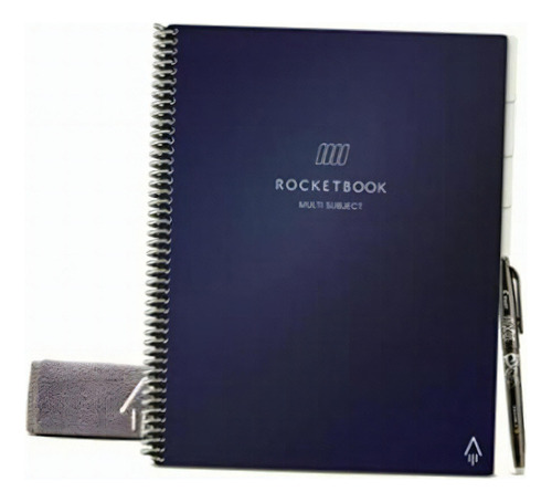 Rocketbook Cuaderno Multitema Inteligente Y Escaneable Con Color Azul Oscuro