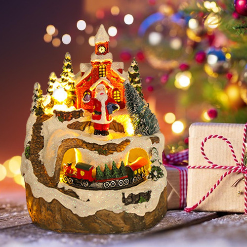 Decoración Navideña De Papá Noel Centro De Mesa Navideño Con