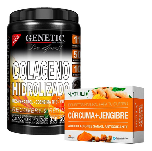 Curcuma Antioxidante Colageno Resveratrol Q10 Vitams Genetic
